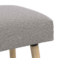 Produktbild för bänk Enfärgad Ljusgrå 60 x 40 x 45 cm Bouclé