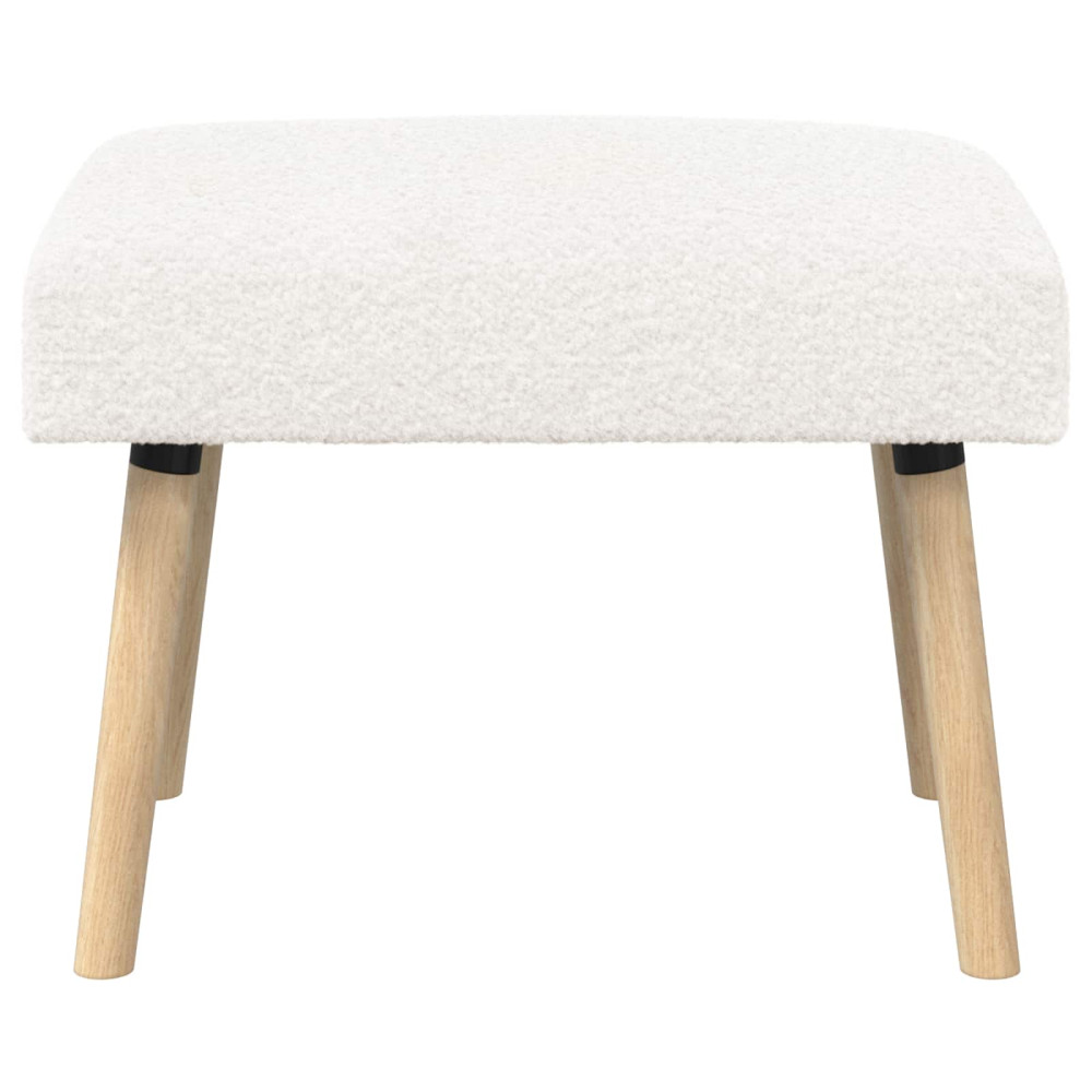 Produktbild för bänk Enfärgad Gräddvit 60 x 40 x 45 cm Bouclé