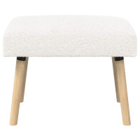 Produktbild för bänk Enfärgad Gräddvit 60 x 40 x 45 cm Bouclé