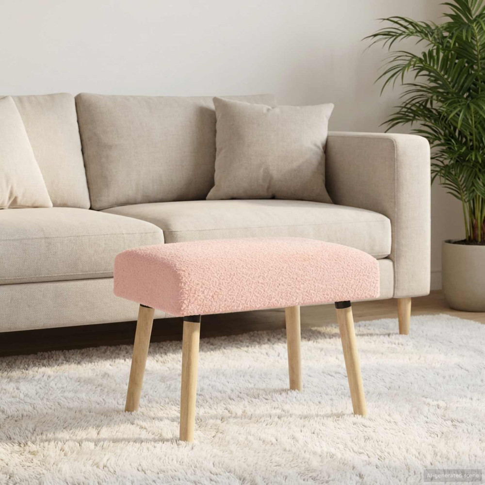 Produktbild för bänk Enfärgad Rosa 60 x 40 x 45 cm Bouclé
