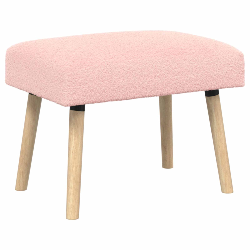 Produktbild för bänk Enfärgad Rosa 60 x 40 x 45 cm Bouclé