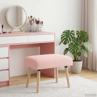 Produktbild för bänk Enfärgad Rosa 60 x 40 x 45 cm Bouclé