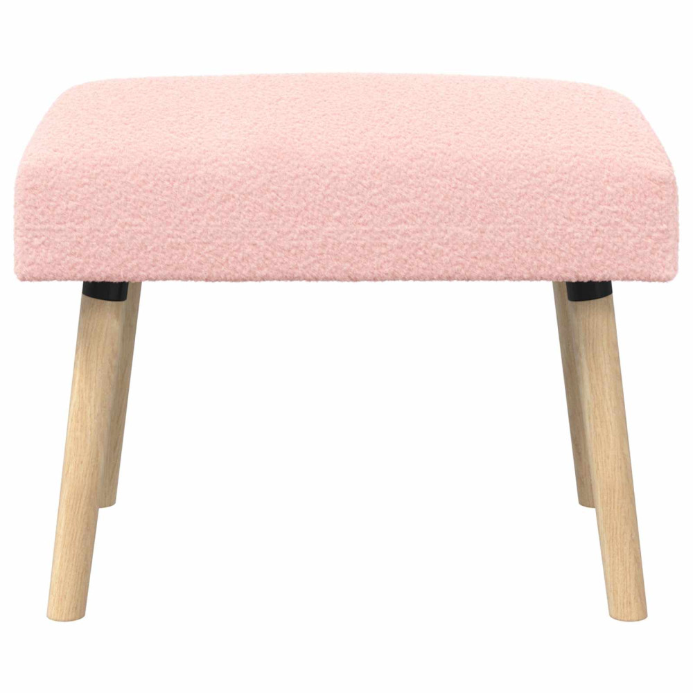 Produktbild för bänk Enfärgad Rosa 60 x 40 x 45 cm Bouclé