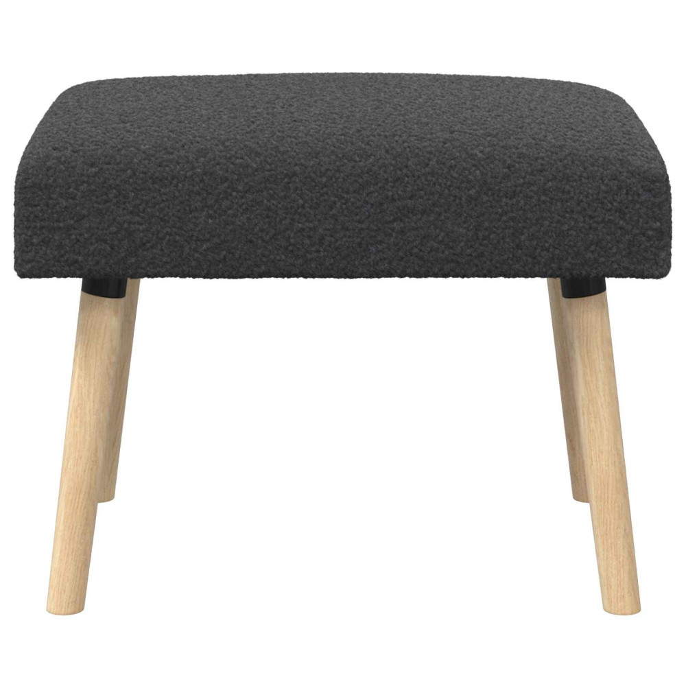 Produktbild för bänk Enfärgad Mörkgrå 60 x 40 x 45 cm Bouclé