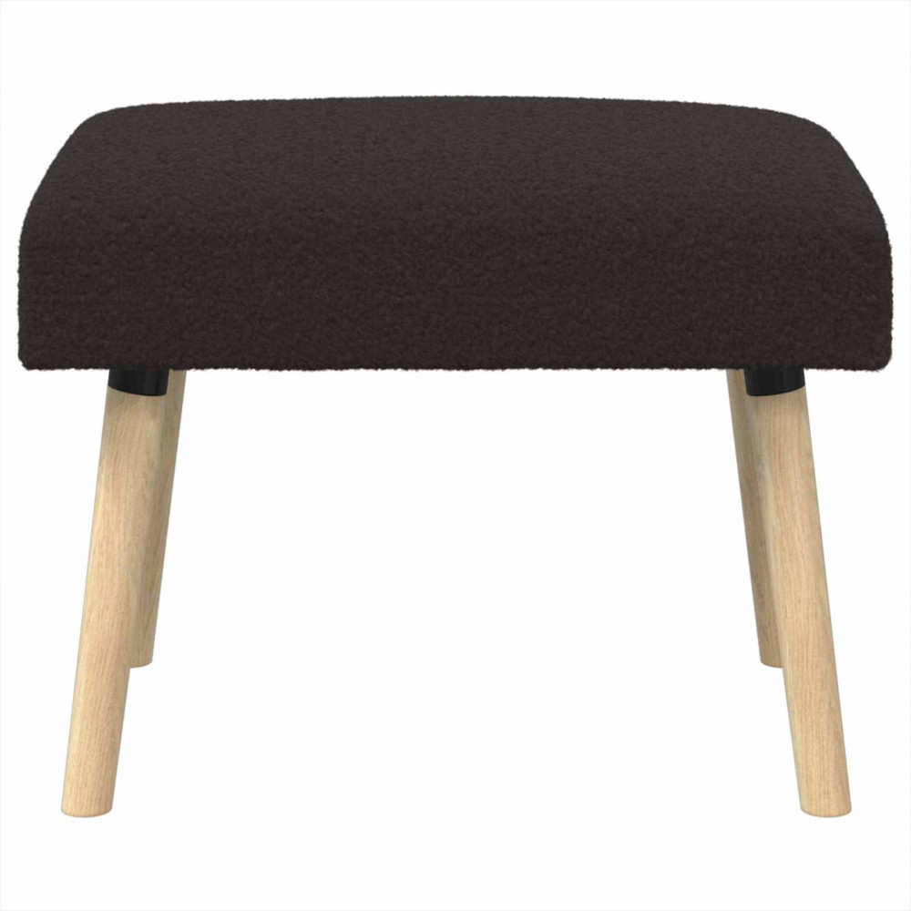 Produktbild för bänk Enfärgad Svart 60 x 40 x 45 cm Bouclé