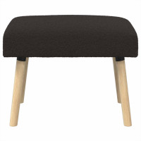 Produktbild för bänk Enfärgad Svart 60 x 40 x 45 cm Bouclé