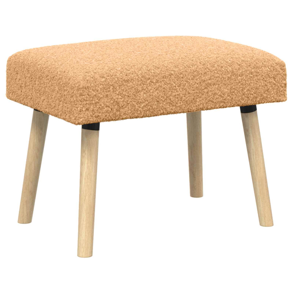 Produktbild för bänk Enfärgad Beige 60 x 40 x 45 cm Bouclé