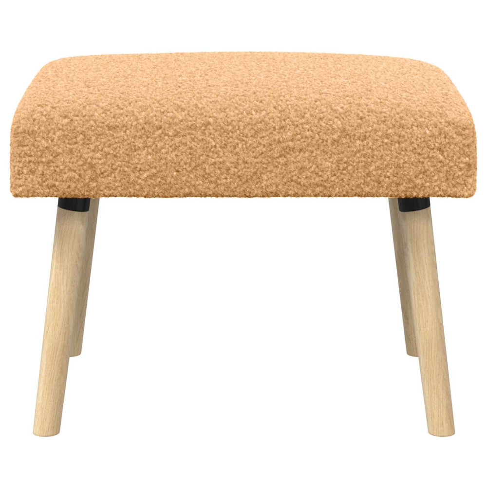 Produktbild för bänk Enfärgad Beige 60 x 40 x 45 cm Bouclé