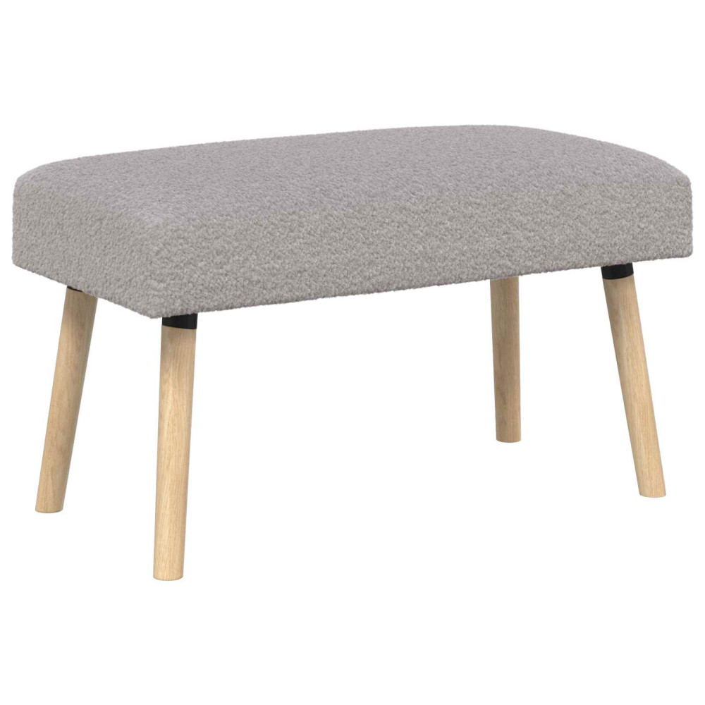 Produktbild för bänk Enfärgad Ljusgrå 80 x 40 x 46 cm Bouclé