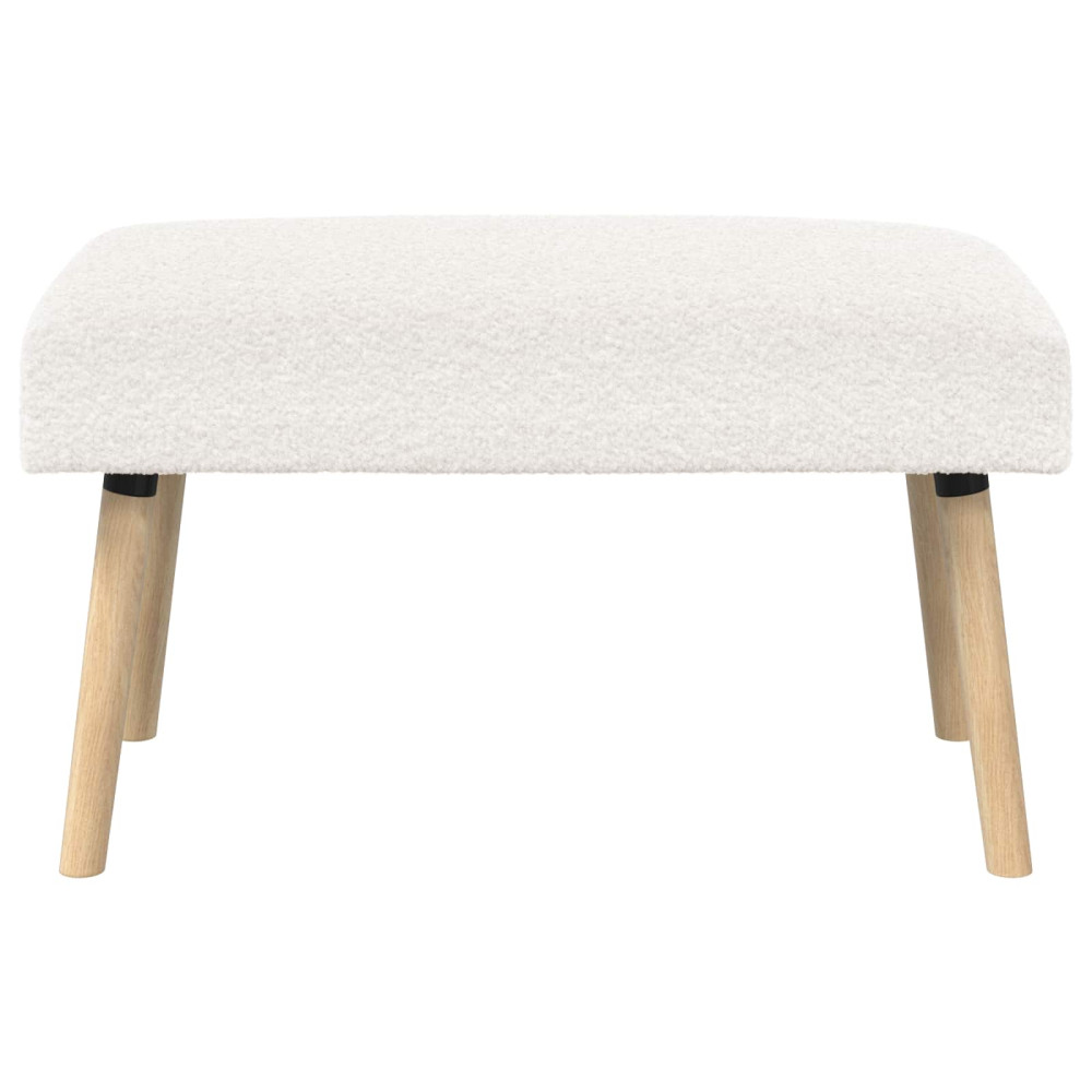Produktbild för bänk Enfärgad Gräddvit 80 x 40 x 46 cm Bouclé