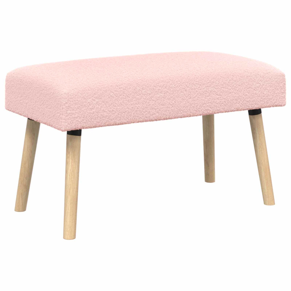 Produktbild för bänk Enfärgad Rosa 80 x 40 x 46 cm Bouclé