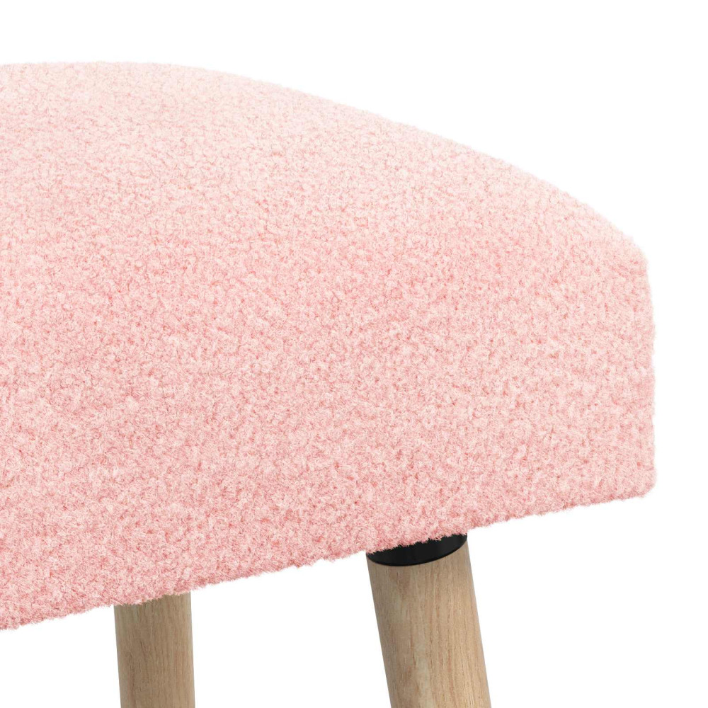 Produktbild för bänk Enfärgad Rosa 80 x 40 x 46 cm Bouclé