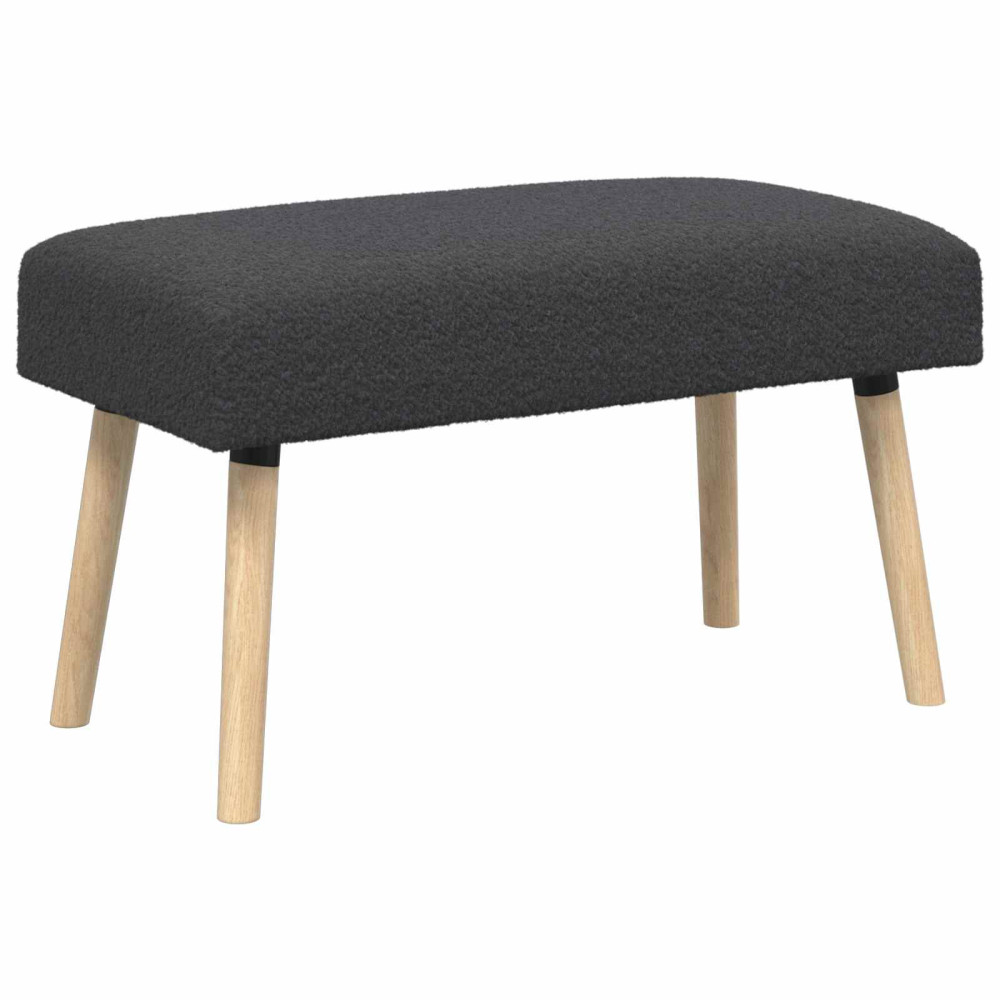 Produktbild för bänk Enfärgad Mörkgrå 80 x 40 x 46 cm Bouclé