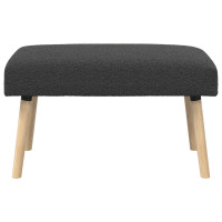 Produktbild för bänk Enfärgad Mörkgrå 80 x 40 x 46 cm Bouclé