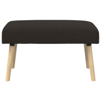 Produktbild för bänk Enfärgad Svart 80 x 40 x 46 cm Bouclé