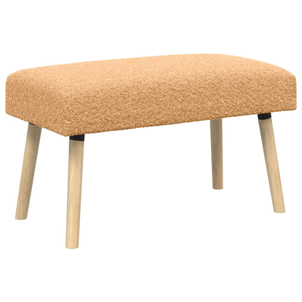 Produktbild för bänk Enfärgad Beige 80 x 40 x 46 cm Bouclé