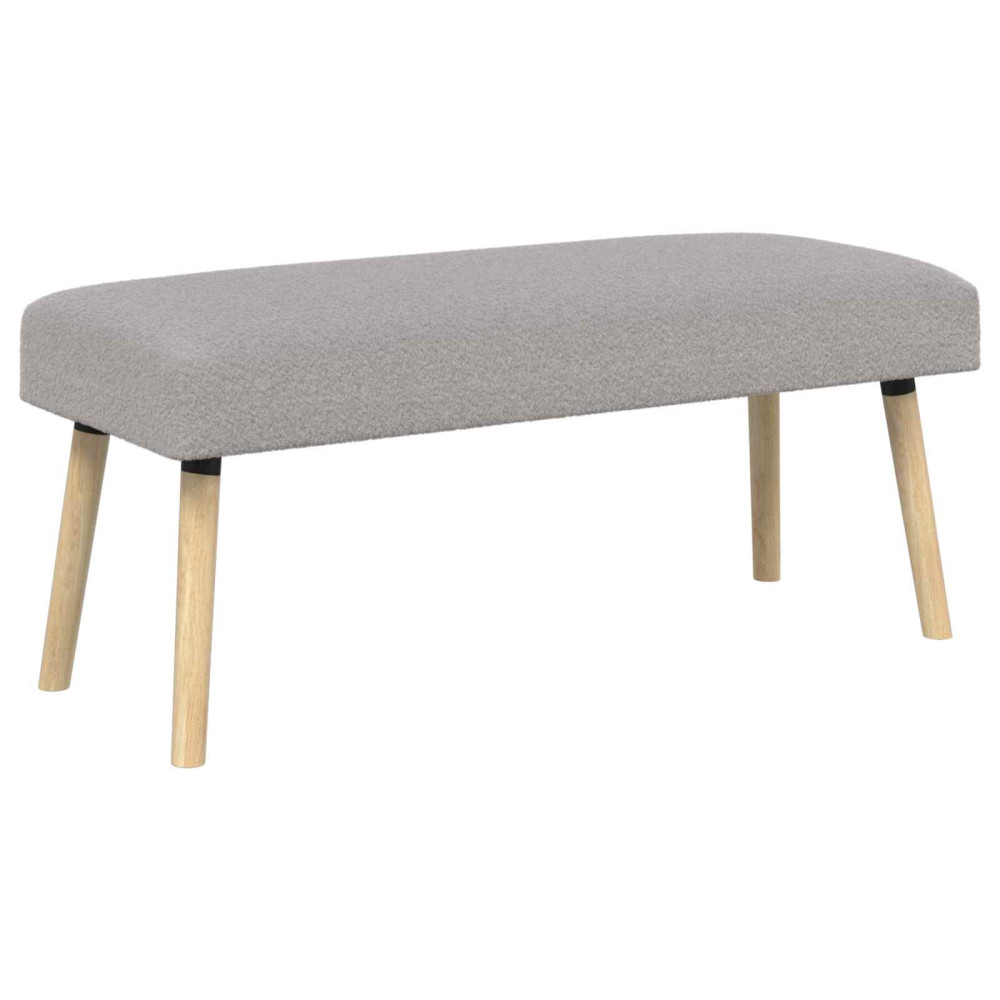 Produktbild för bänk Enfärgad Ljusgrå 110 x 40 x 46 cm Bouclé