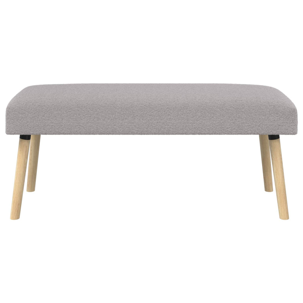 Produktbild för bänk Enfärgad Ljusgrå 110 x 40 x 46 cm Bouclé