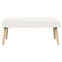 Produktbild för bänk Enfärgad Gräddvit 110 x 40 x 46 cm Bouclé