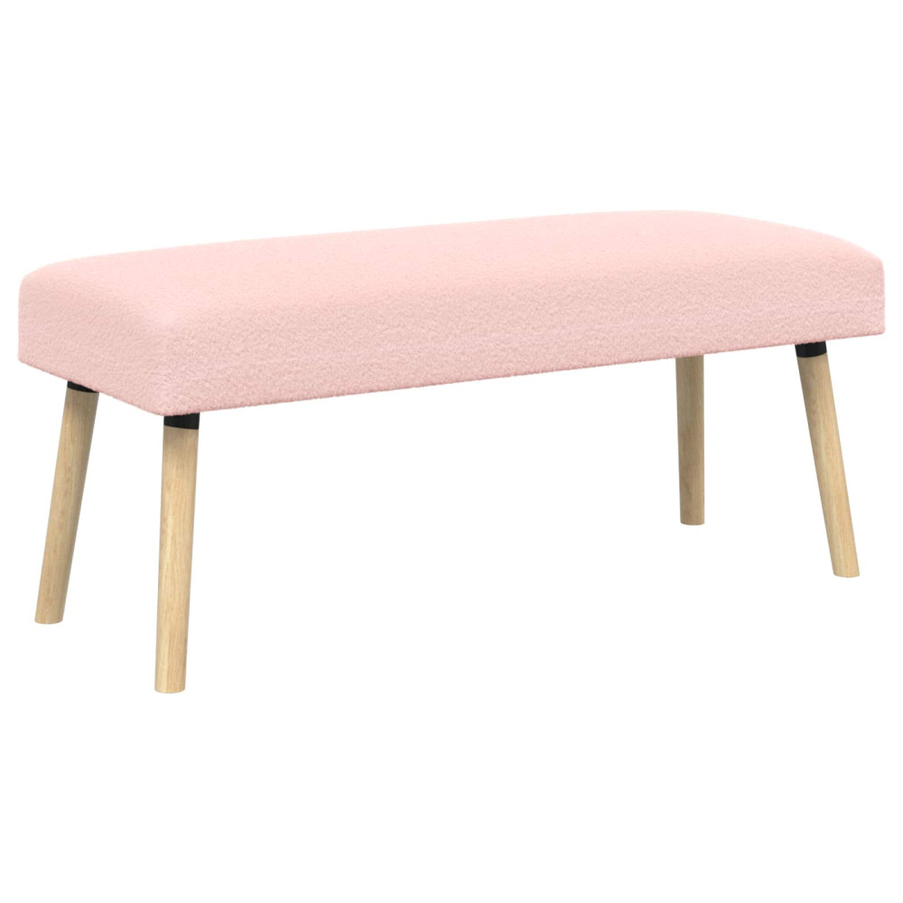 Produktbild för bänk Enfärgad Rosa 110 x 40 x 46 cm Bouclé