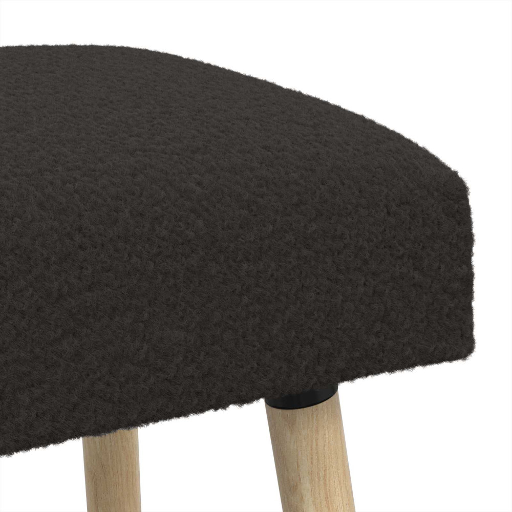 Produktbild för bänk Enfärgad Svart 110 x 40 x 46 cm Bouclé