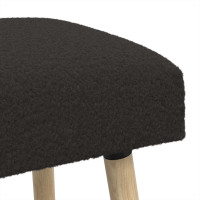 Produktbild för bänk Enfärgad Svart 110 x 40 x 46 cm Bouclé