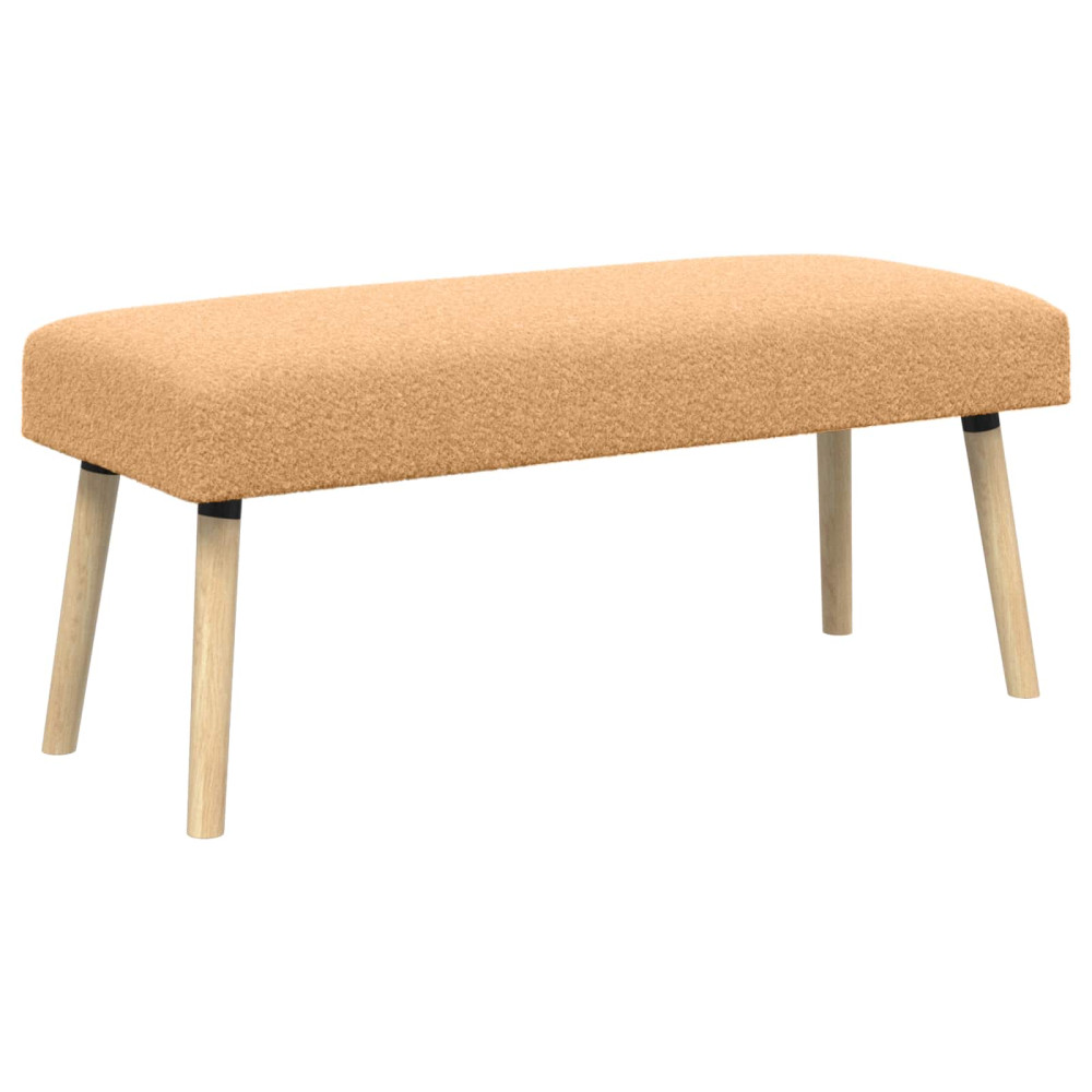 Produktbild för bänk Enfärgad Beige 110 x 40 x 46 cm Bouclé