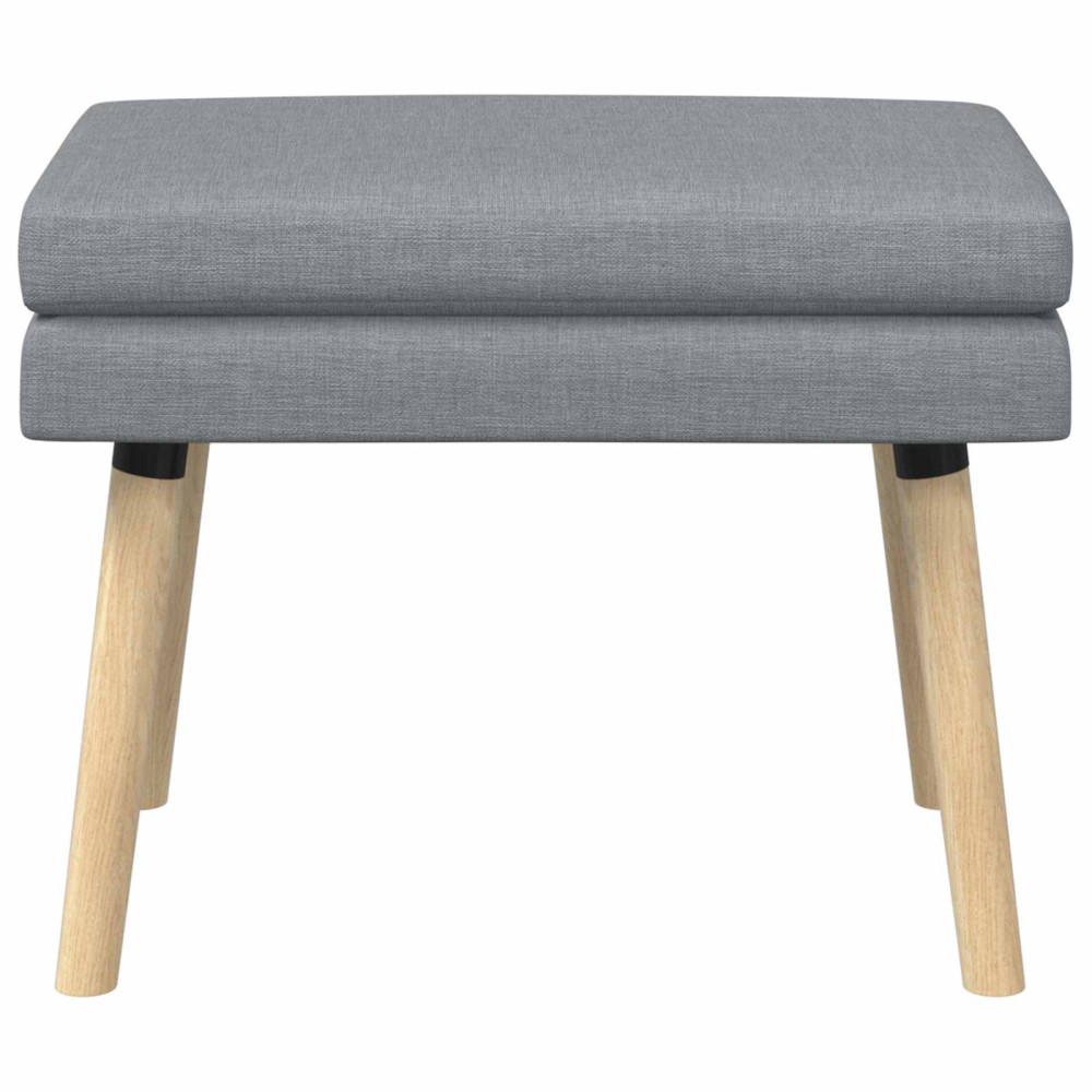 Produktbild för Dubbel-lager bänk Ljusgrå 60 x 40 x 46 cm Tyg