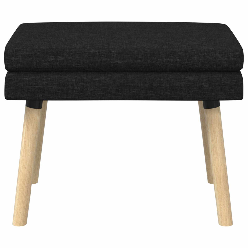 Produktbild för Dubbel-lager bänk Svart 60 x 40 x 46 cm Tyg