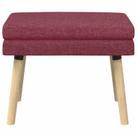 Produktbild för Dubbel-lager bänk Vinröd 60 x 40 x 46 cm Tyg
