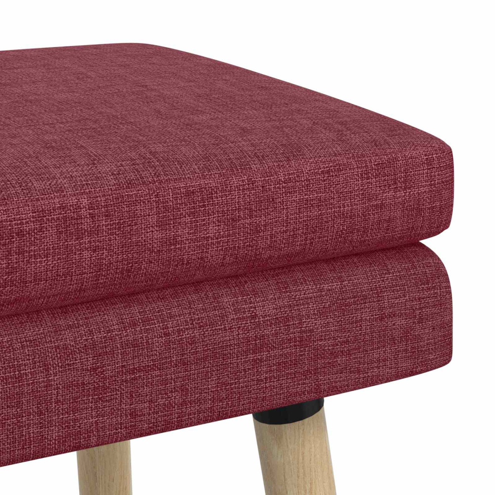 Produktbild för Dubbel-lager bänk Vinröd 60 x 40 x 46 cm Tyg
