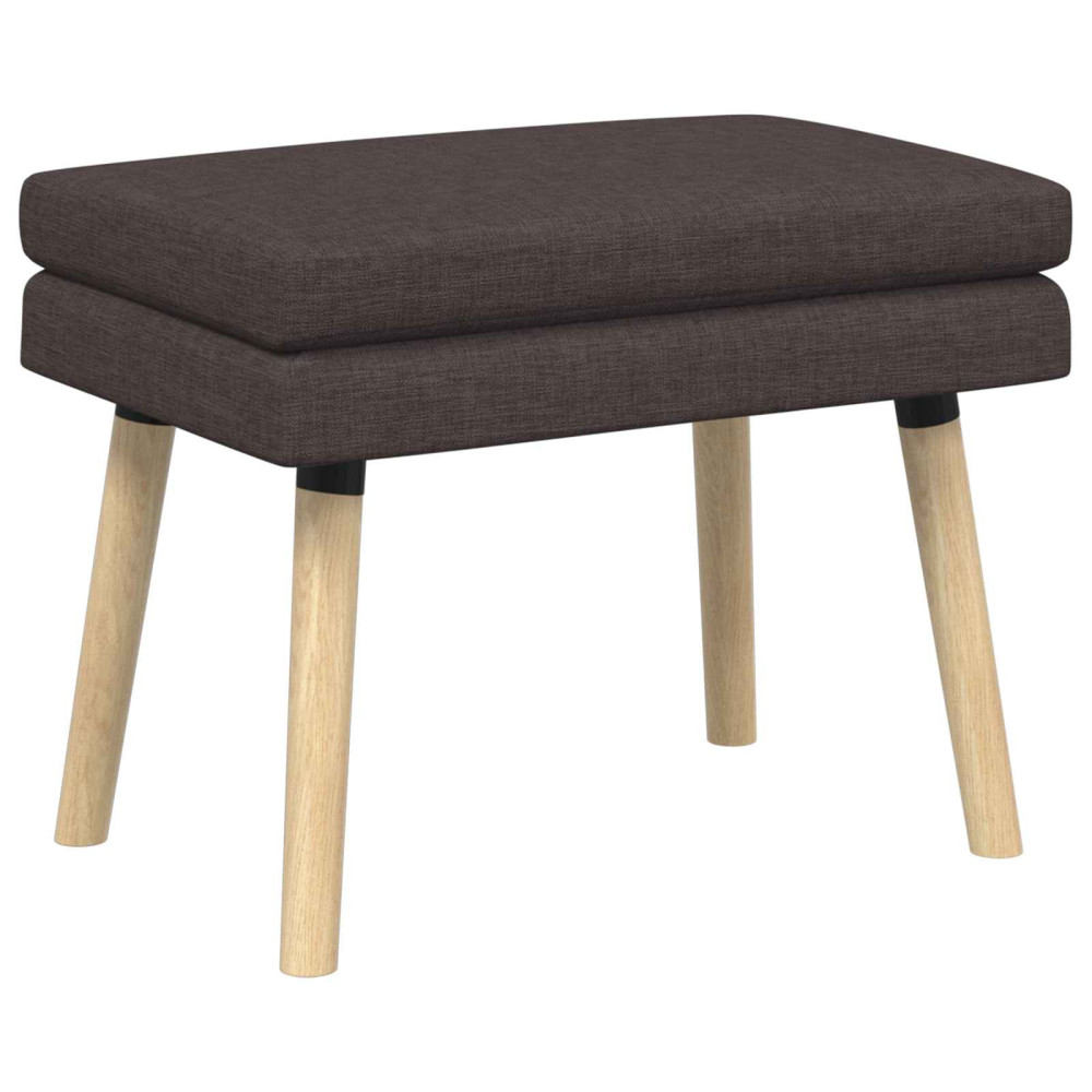 Produktbild för Dubbel-lager bänk Mörkbrun 60 x 40 x 46 cm Tyg