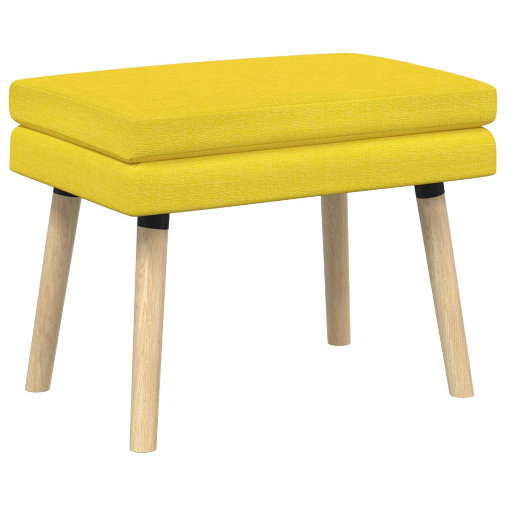 Produktbild för Dubbel-lager bänk Ljusgul 60 x 40 x 46 cm Tyg