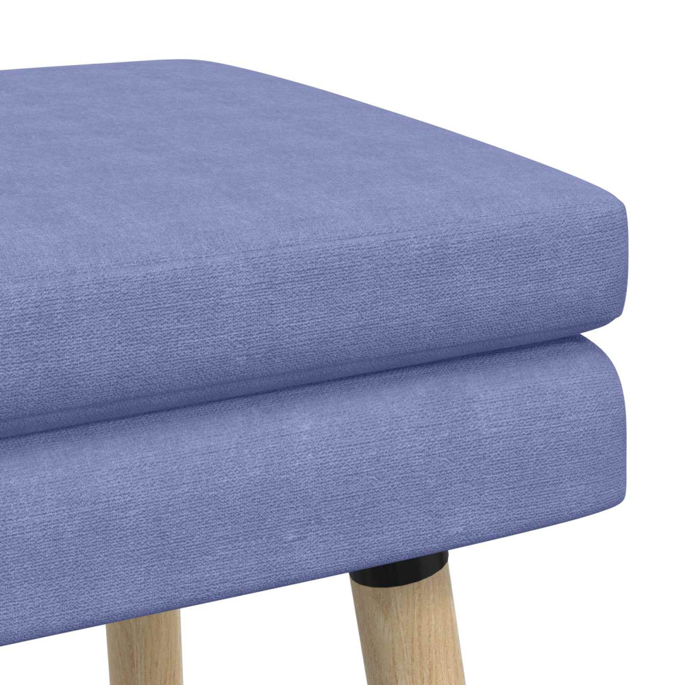 Produktbild för Dubbel-lager bänk Jeansblå 60 x 40 x 46 cm Tyg