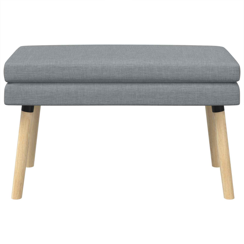 Produktbild för Dubbel-lager bänk Ljusgrå 80 x 40 x 47 cm Tyg