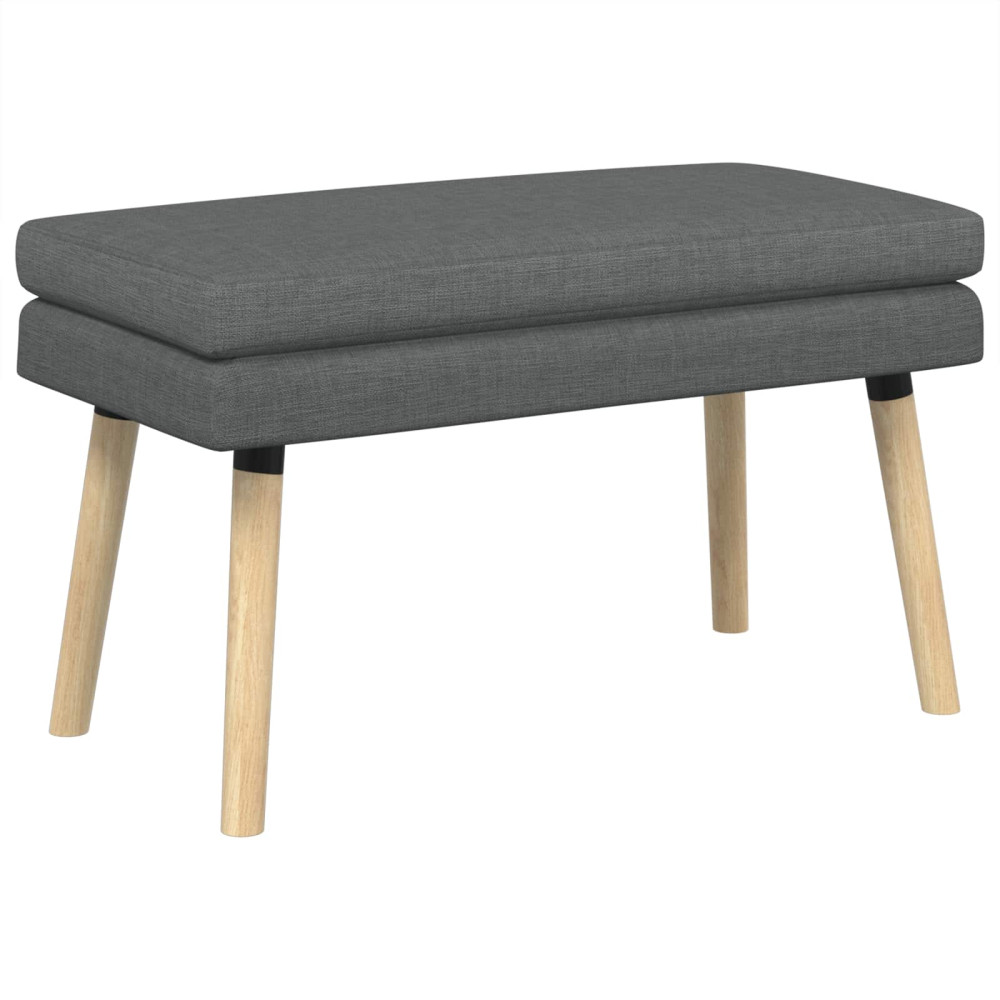Produktbild för Dubbel-lager bänk Mörkgrå 80 x 40 x 47 cm Tyg