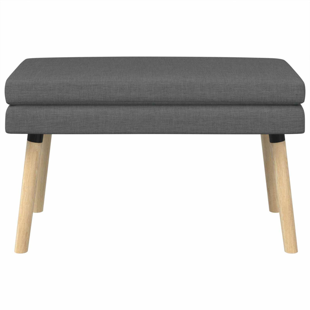 Produktbild för Dubbel-lager bänk Mörkgrå 80 x 40 x 47 cm Tyg