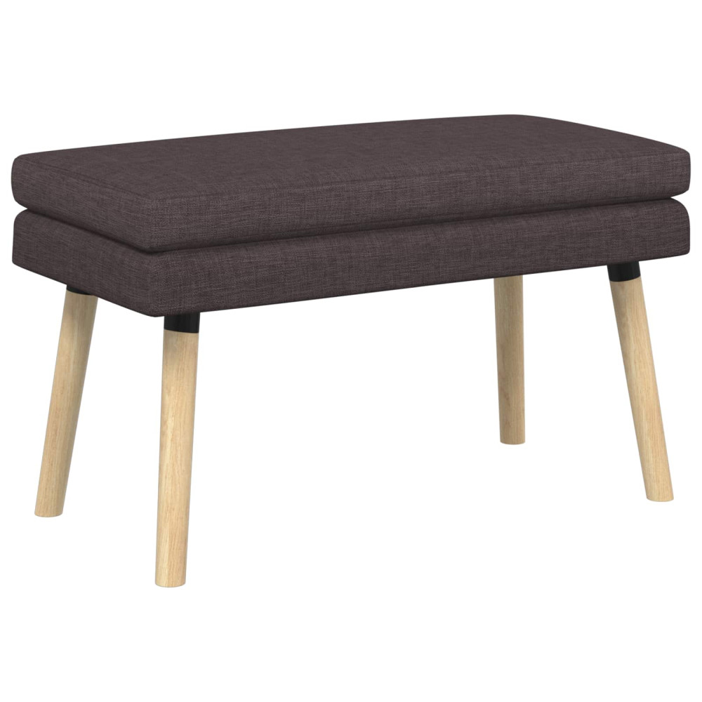 Produktbild för Dubbel-lager bänk Mörkbrun 80 x 40 x 47 cm Tyg