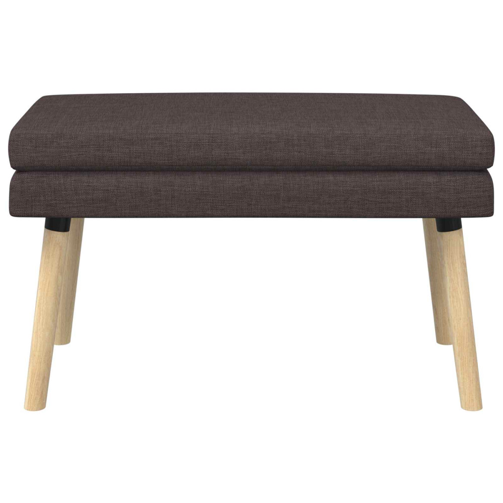 Produktbild för Dubbel-lager bänk Mörkbrun 80 x 40 x 47 cm Tyg