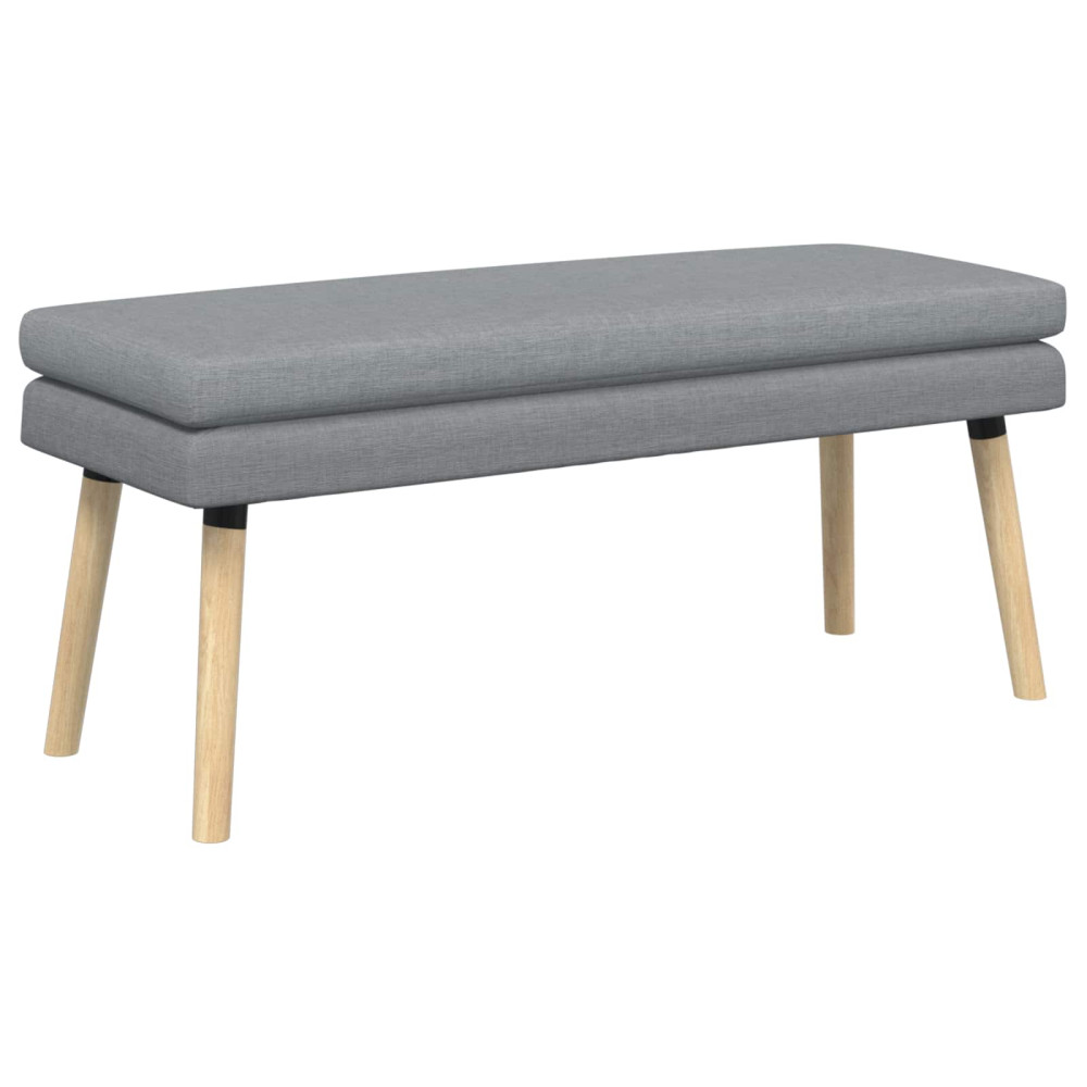 Produktbild för Dubbel-lager bänk Ljusgrå 110 x 40 x 47 cm Tyg