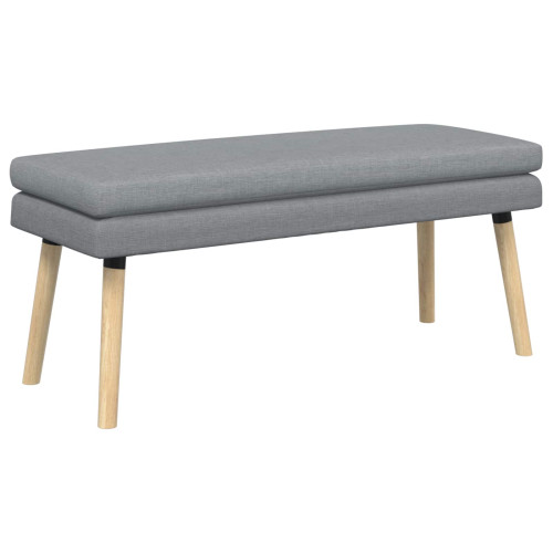 vidaXL Dubbel-lager bänk Ljusgrå 110 x 40 x 47 cm Tyg