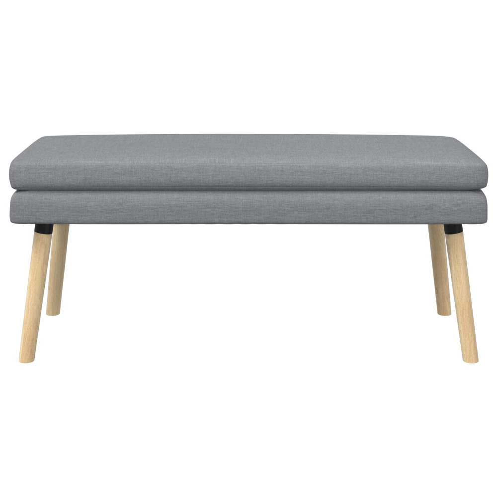 Produktbild för Dubbel-lager bänk Ljusgrå 110 x 40 x 47 cm Tyg