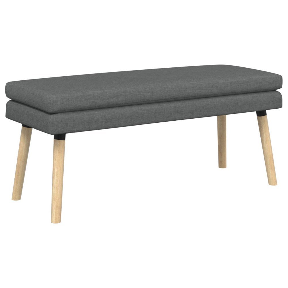 Produktbild för Dubbel-lager bänk Mörkgrå 110 x 40 x 47 cm Tyg