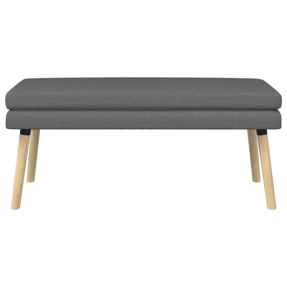 Produktbild för Dubbel-lager bänk Mörkgrå 110 x 40 x 47 cm Tyg