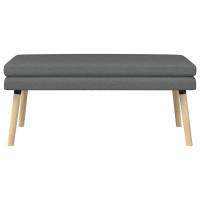 Produktbild för Dubbel-lager bänk Mörkgrå 110 x 40 x 47 cm Tyg