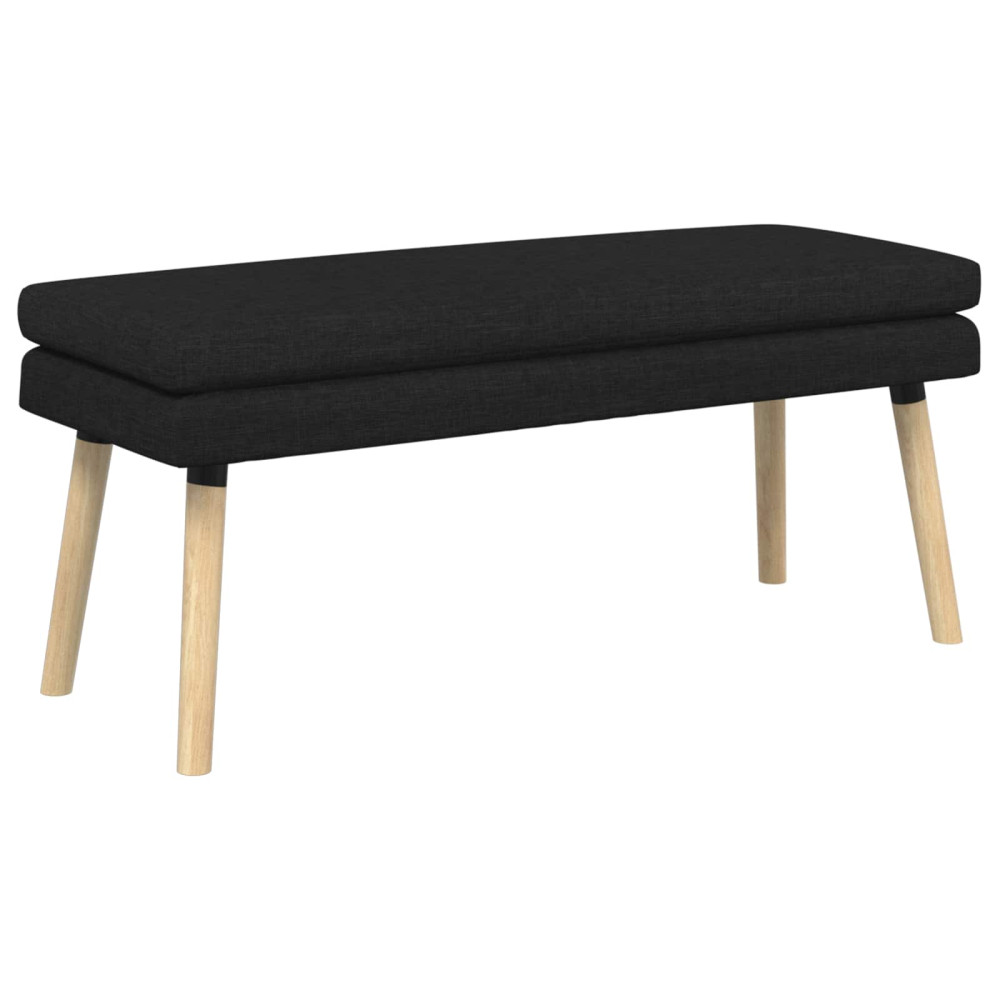 Produktbild för Dubbel-lager bänk Svart 110 x 40 x 47 cm Tyg