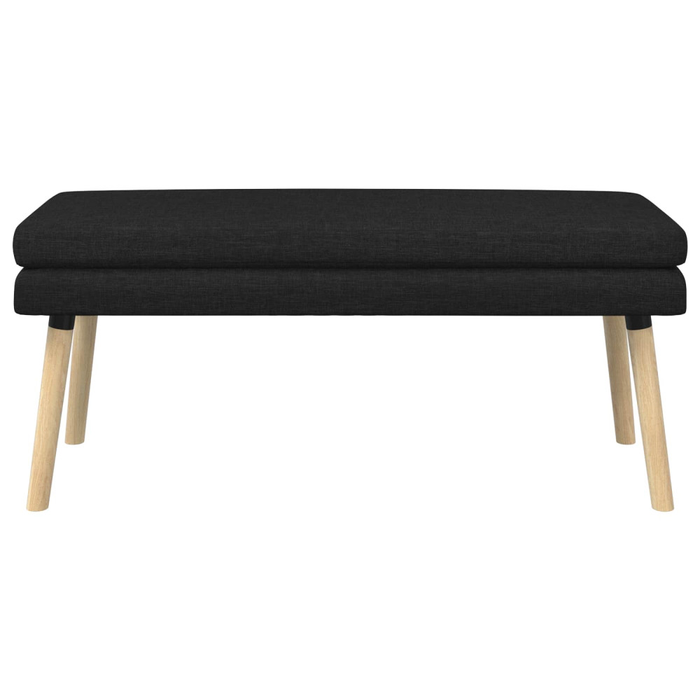 Produktbild för Dubbel-lager bänk Svart 110 x 40 x 47 cm Tyg