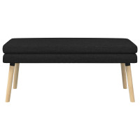 Produktbild för Dubbel-lager bänk Svart 110 x 40 x 47 cm Tyg