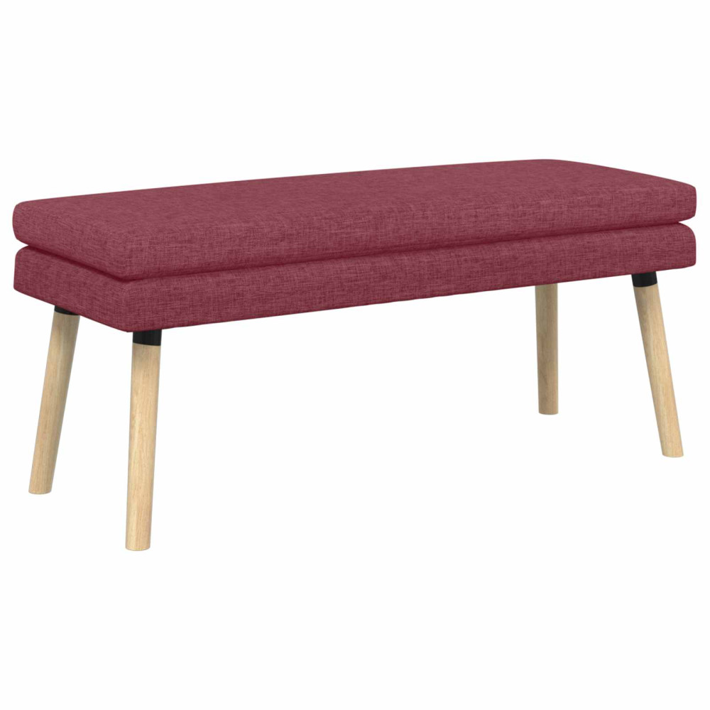 Produktbild för Dubbel-lager bänk Vinröd 110 x 40 x 47 cm Tyg