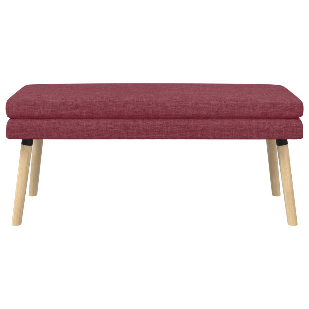 Produktbild för Dubbel-lager bänk Vinröd 110 x 40 x 47 cm Tyg